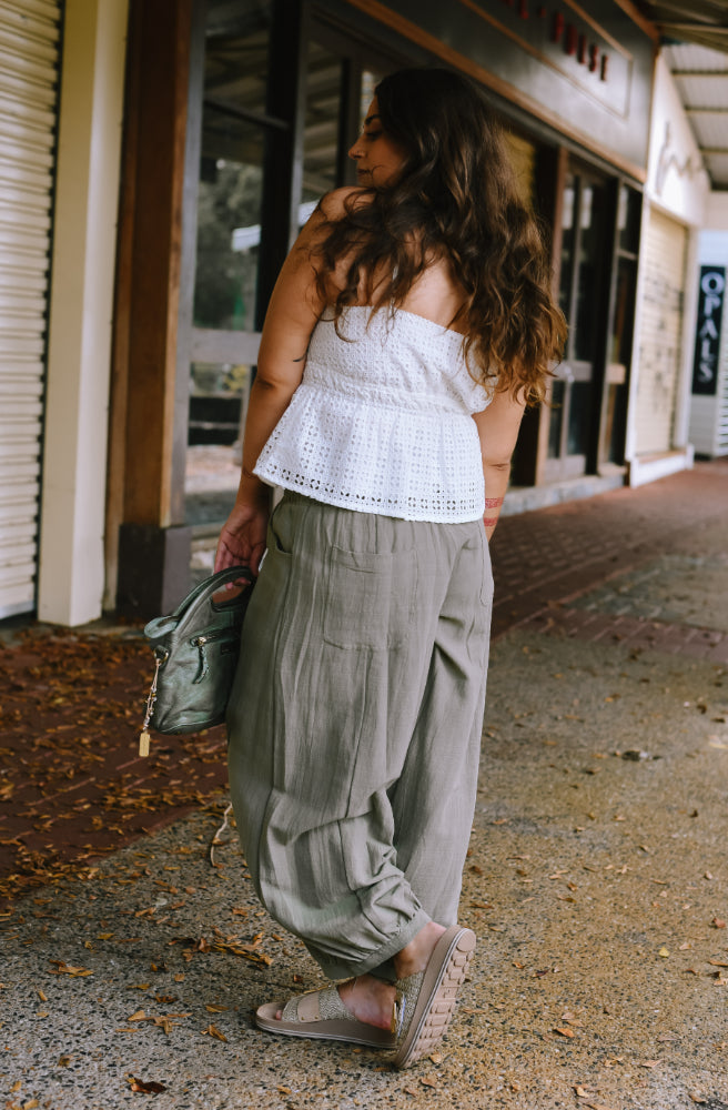 Kesh Pants Khaki, Rear View