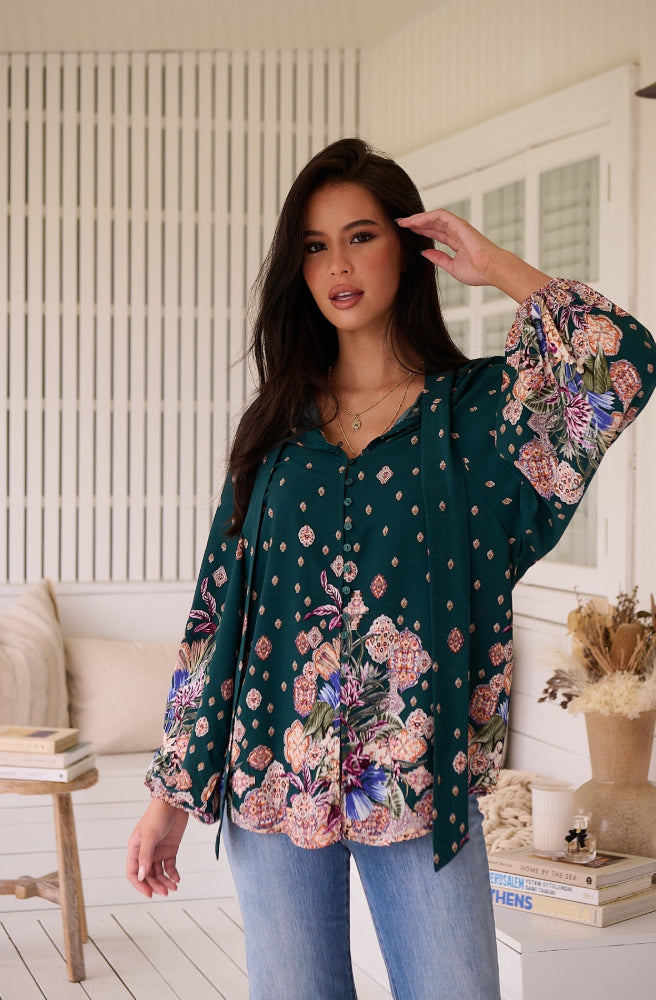 Jaase Estella Print Imogen Blouse, Boho Style