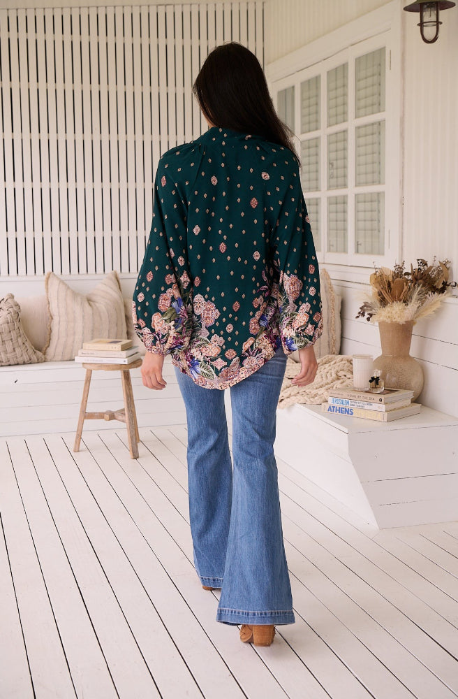 Jaase Estella Print Imogen Blouse, Rear View