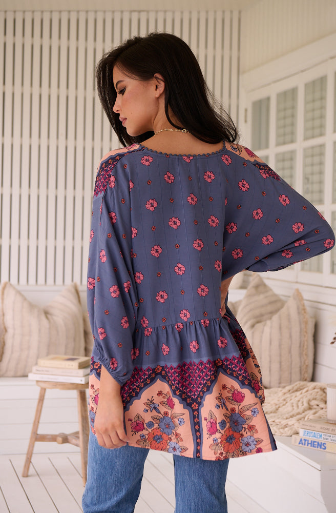 Jaase Laney Print Chloe Top, Rear View