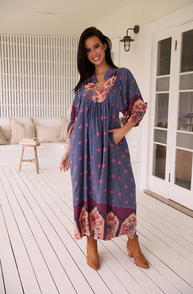 Jaase Laney Print Boheme Midi Dress, Boho Style