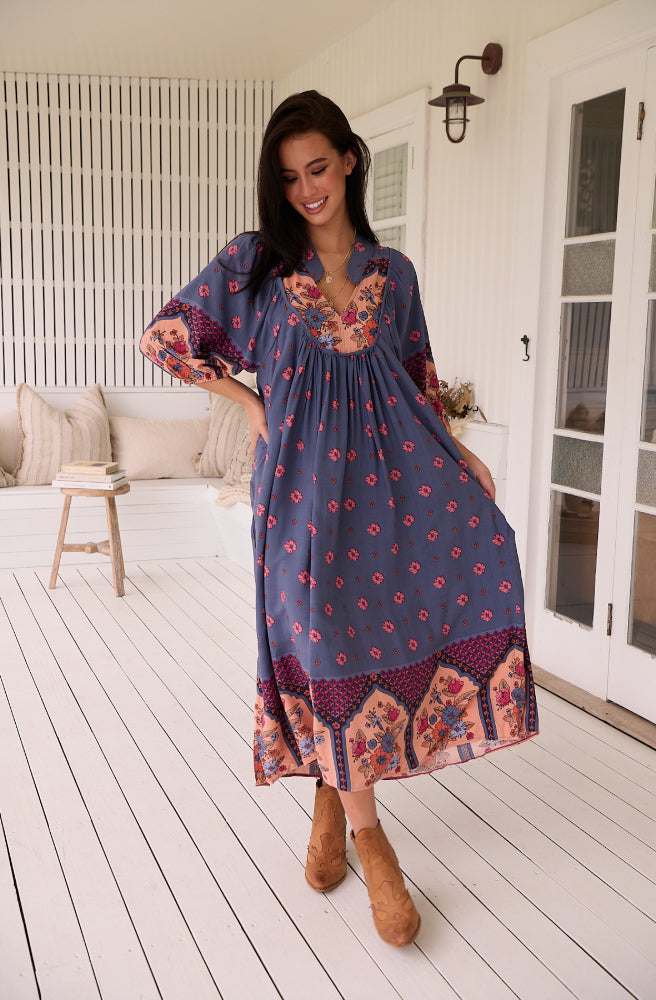 Jaase Laney Print Boheme Midi Dress, Pockets