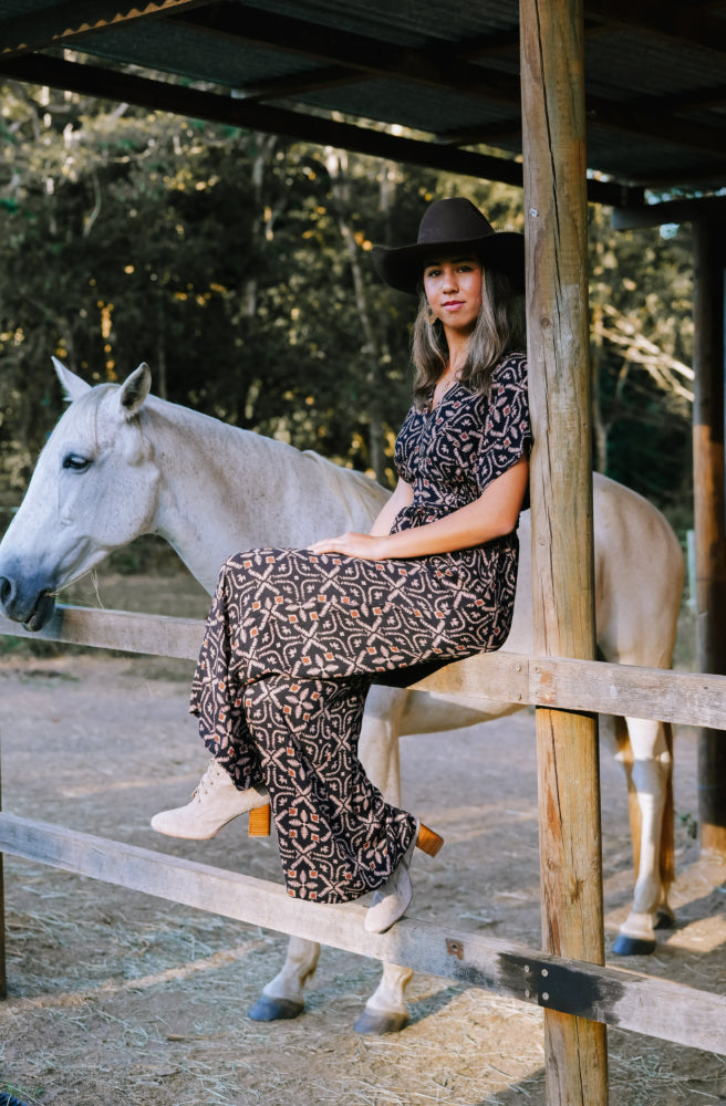 Midnight Tapestry Aura Pantsuit, Comfortable Flattering Fit