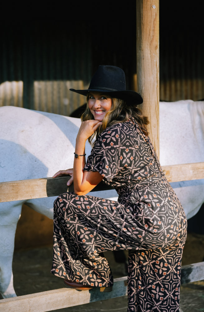 Midnight Tapestry Aura Pantsuit, Side View