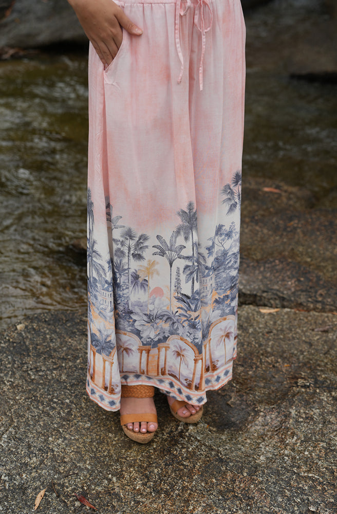 Palma Rosa Maxi Pants, Close up details