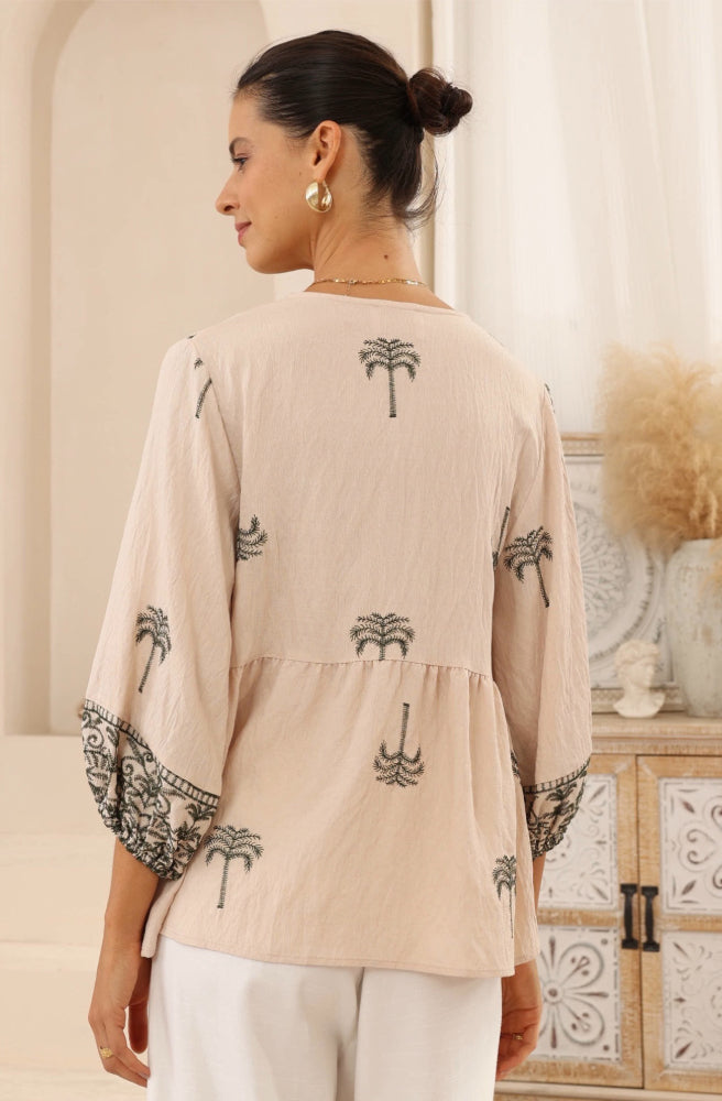 Sahara Palms Blouse, Rear View