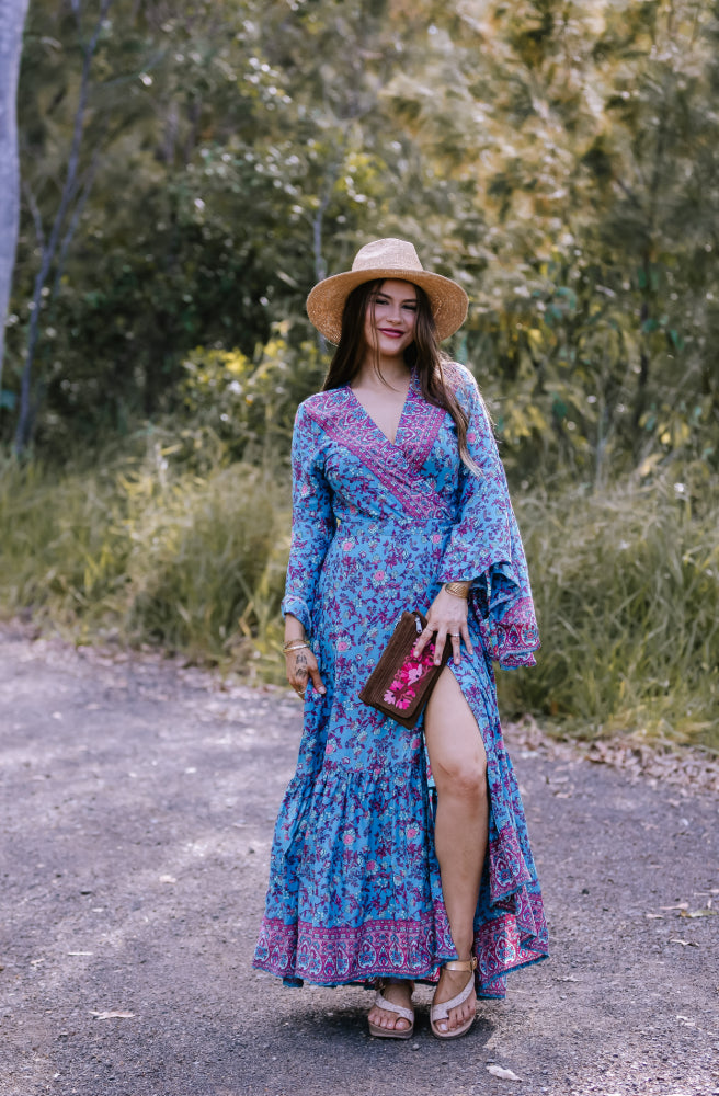 Boho Dreams Saradon Mark Two Maxi Dress, Bohemian Style Wrap Design