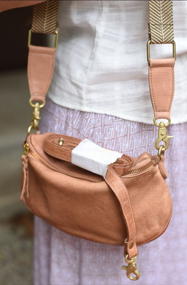 Teddy Bag Camel, Crossbody Tote Bag with Adjustable Strap