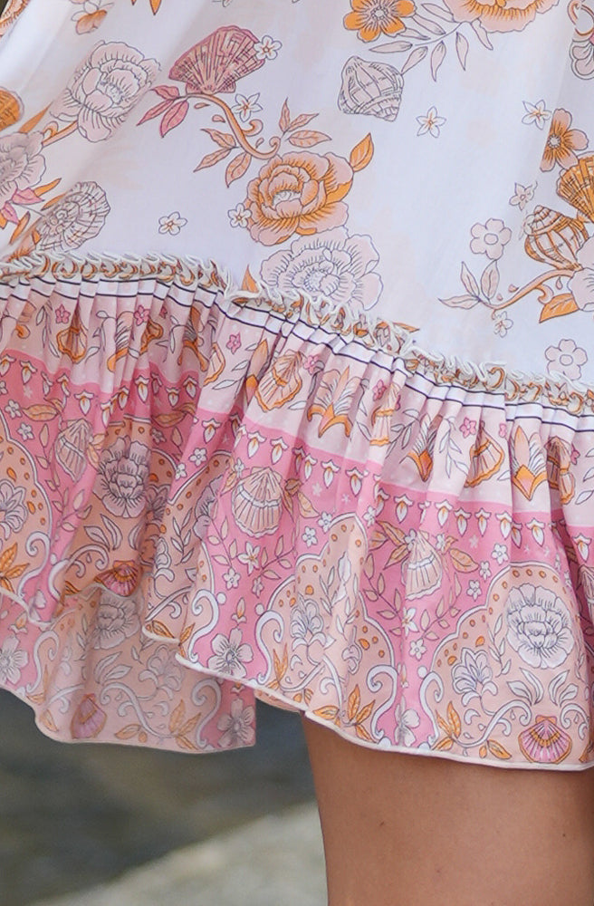 Whitehaven Blossom Dress, close up detailed view