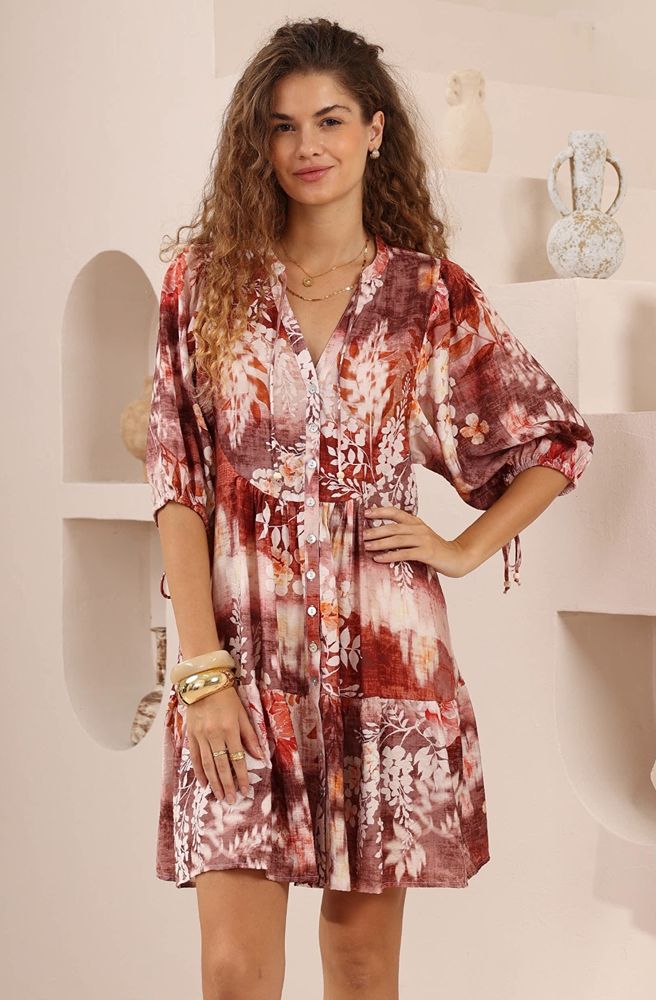 Wildwood Baby Doll Dress, Boho Resort Style