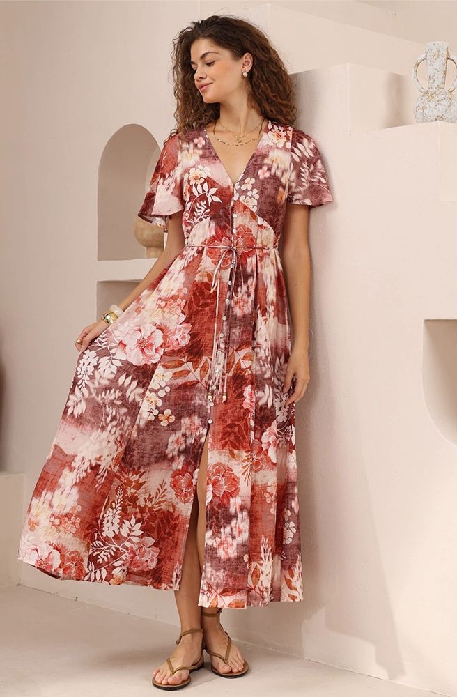 Wildwood Maxi Dress, Boho Resort Style