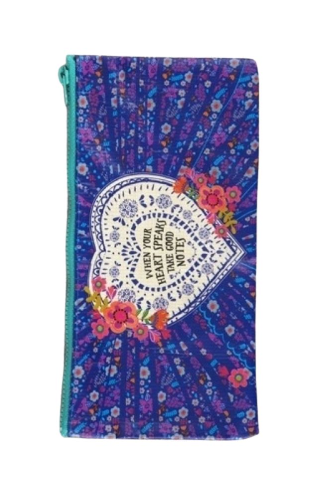 Zip Pouch Pencil When Your Heart Speaks, Bohemian Gift Idea