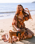 Boheme Plume Combi Wrap Dress