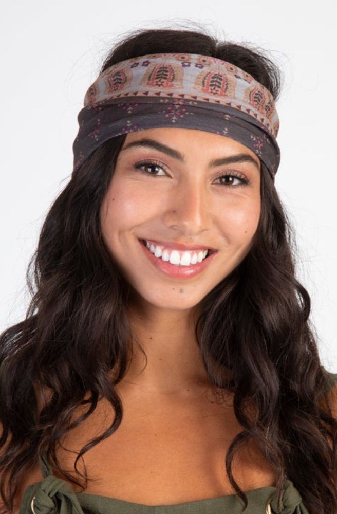 womens boho floral print bandeau head band australia