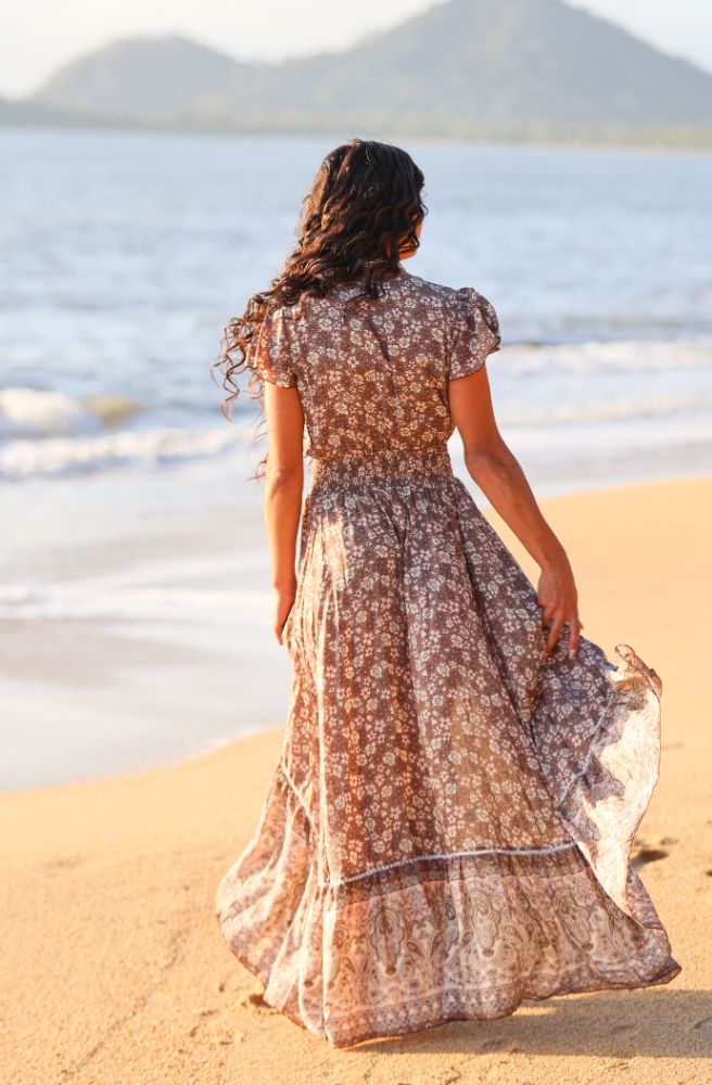 Honey Bunch Chocolate Sunday Nafisa Dress Back