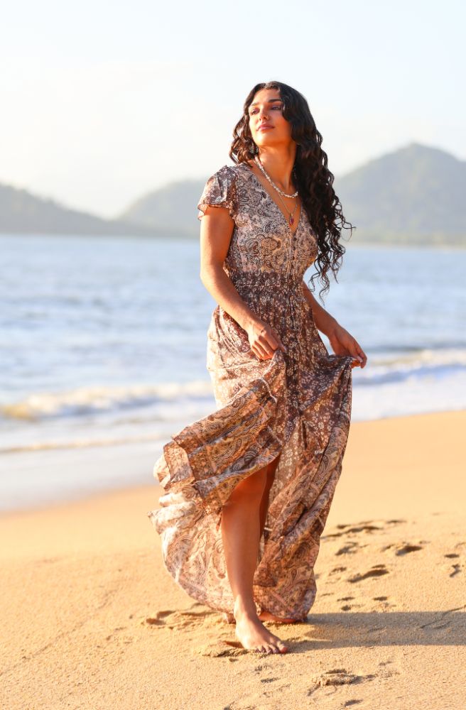 Chocolate Sunday Nafisa Dress, Boho Resort Style