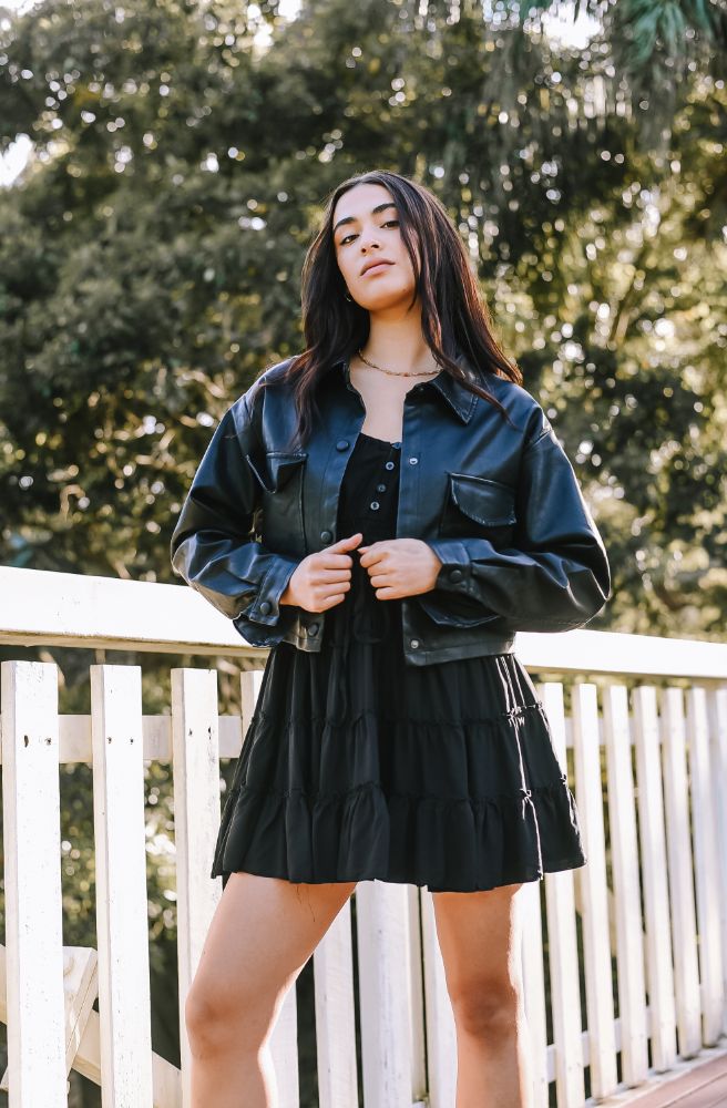 Ebony Maggie Dress, Black Mini