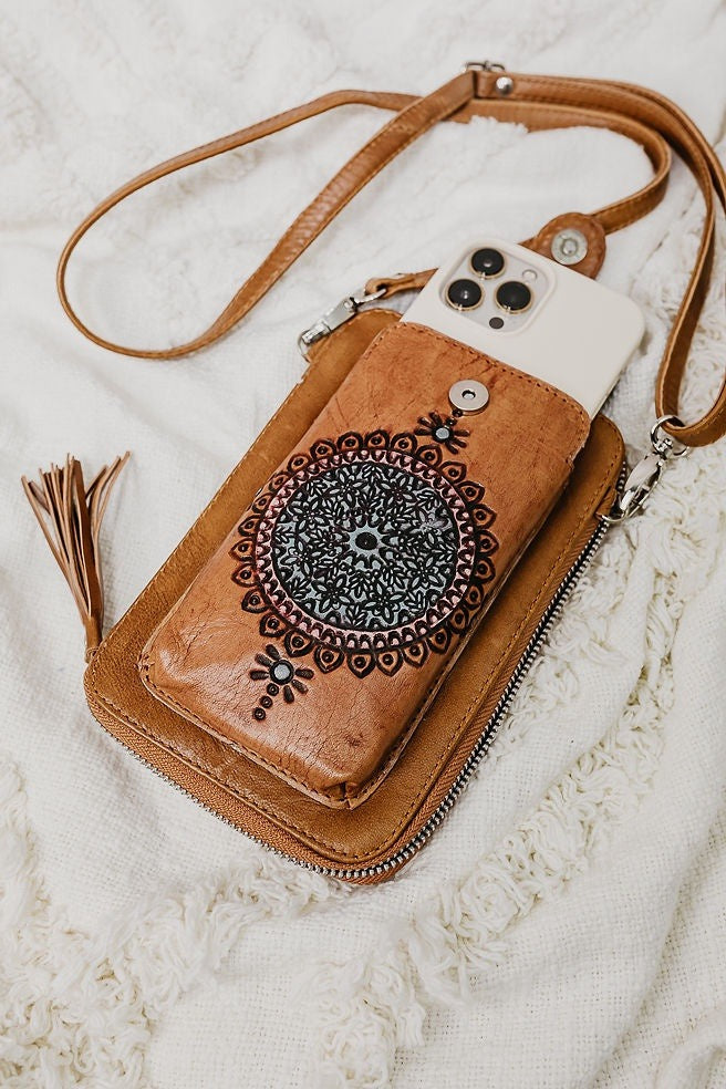 Cher Boho Leather Phone Pouch Wallet