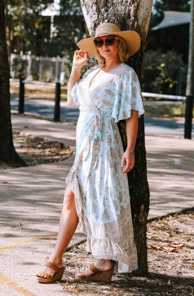 Turquoise Lily Combi Wrap Dress