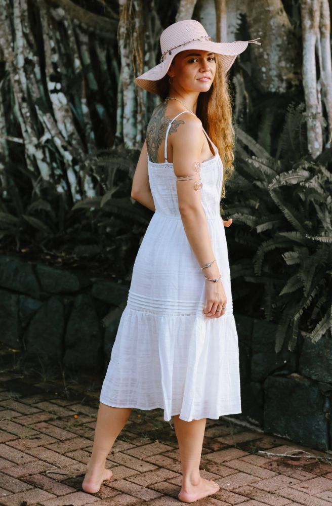 womens boho clothing australia white midi dress