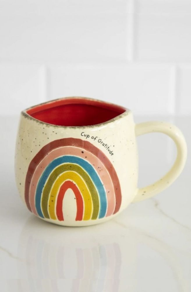 mug cup of gratitude ceramic boho homewares