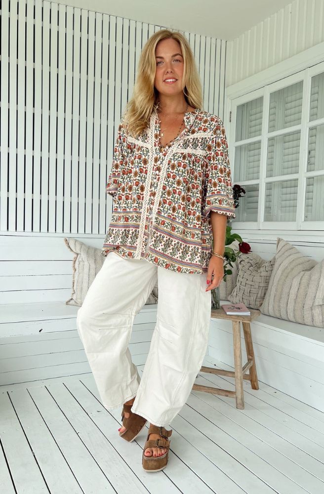 Jaase Harlowe Print Bee Blouse