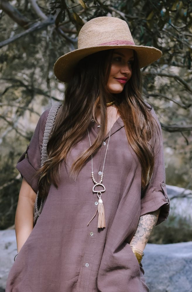 Tassel Necklace Rose Gold, Boho Chic Style Jewellery