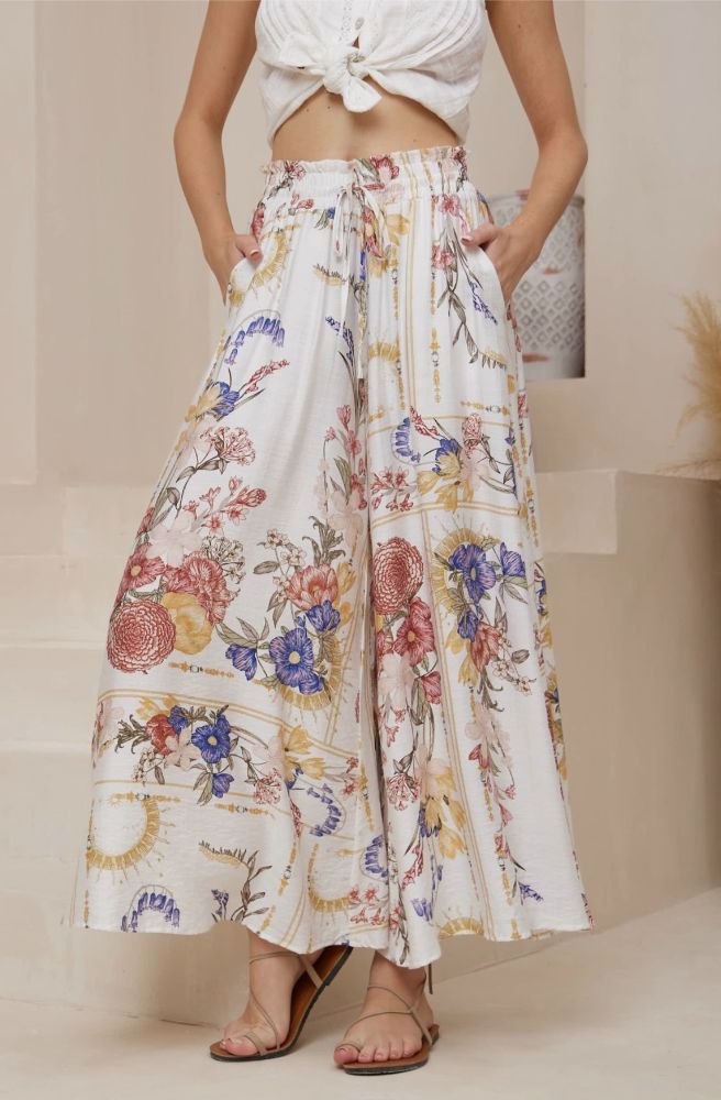 Vintage Wildflower Maxi Pants