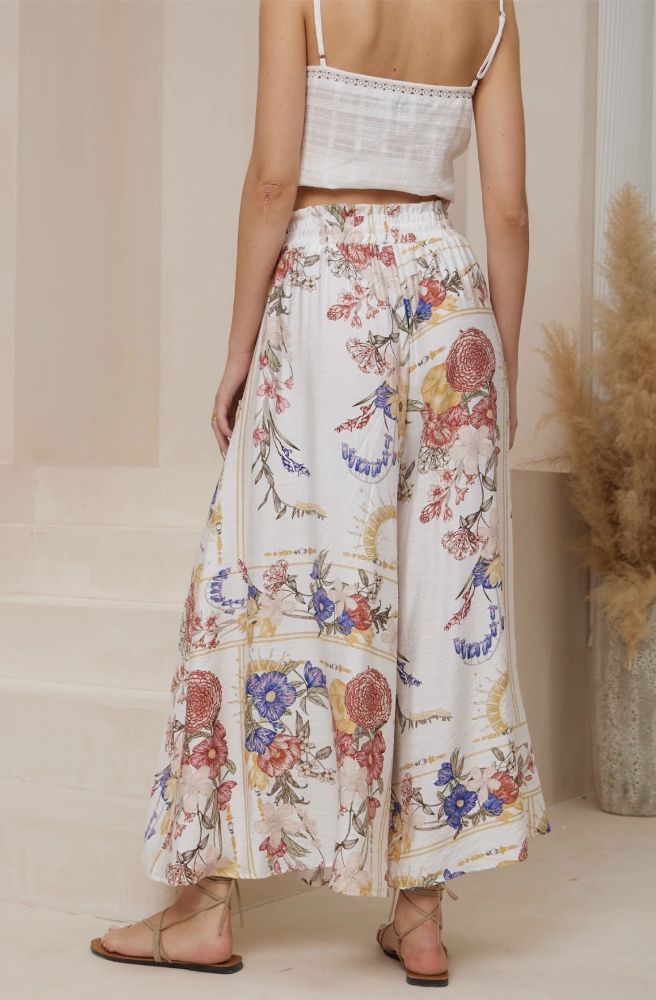 Vintage Wildflower Maxi Pants, Rear View