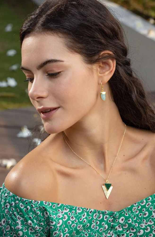 Finesse Trigon Necklace, Boho Style Pendant