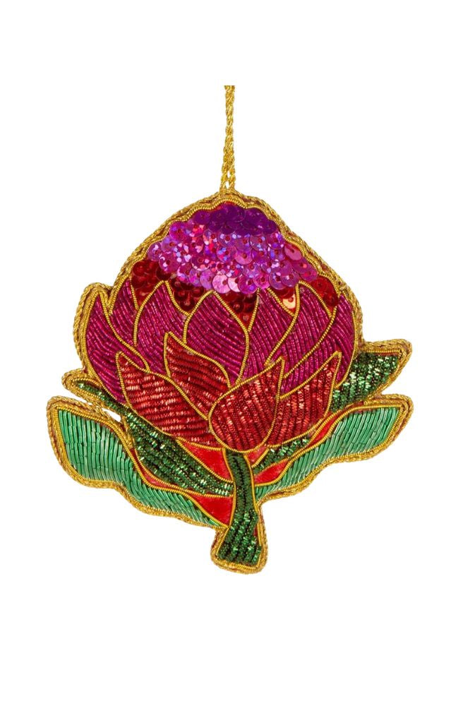 Waratah Xmas Tree Decoration, Australian Christmas Ornament