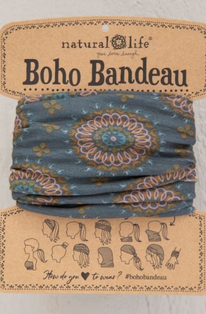 womens boho bandeau head band mandala print