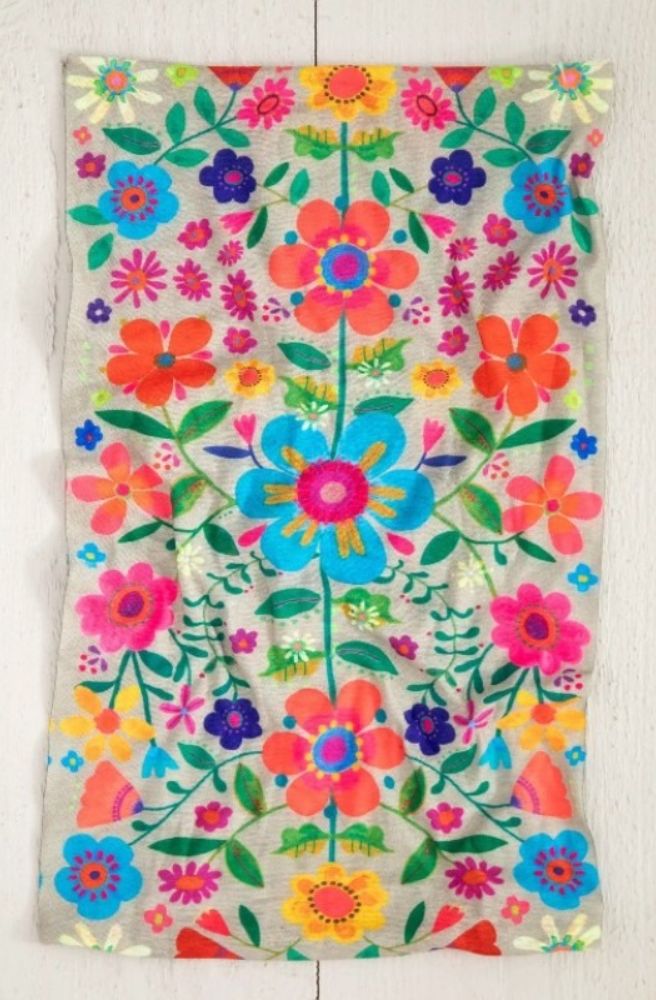 flower print boho bandeau stretch knit headband