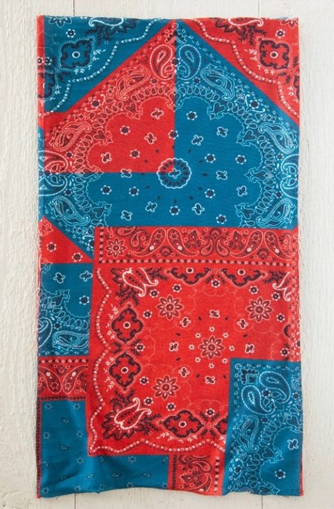Boho Bandeau Red Bandana Patchwork