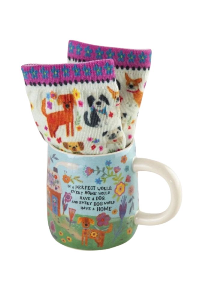 Mug & Socks Set Every Dog  Has a Home, Quirky Gift Set for Dog Lovers