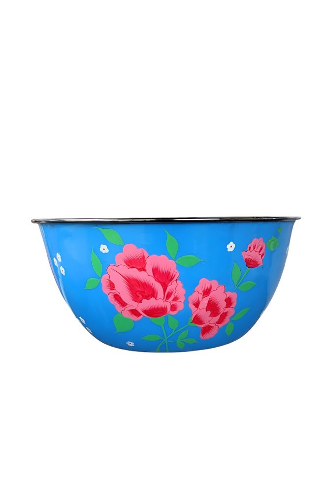 boho kitchenware stainless steel salad bowl bohemian hand painted style