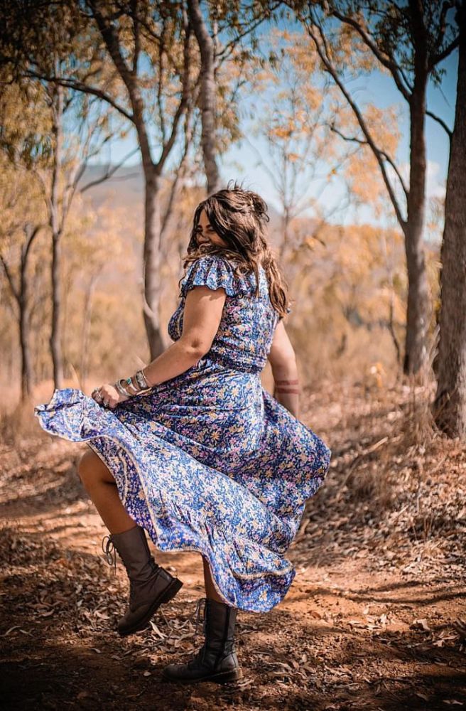 Cobalt Bloom Nafisa Dress