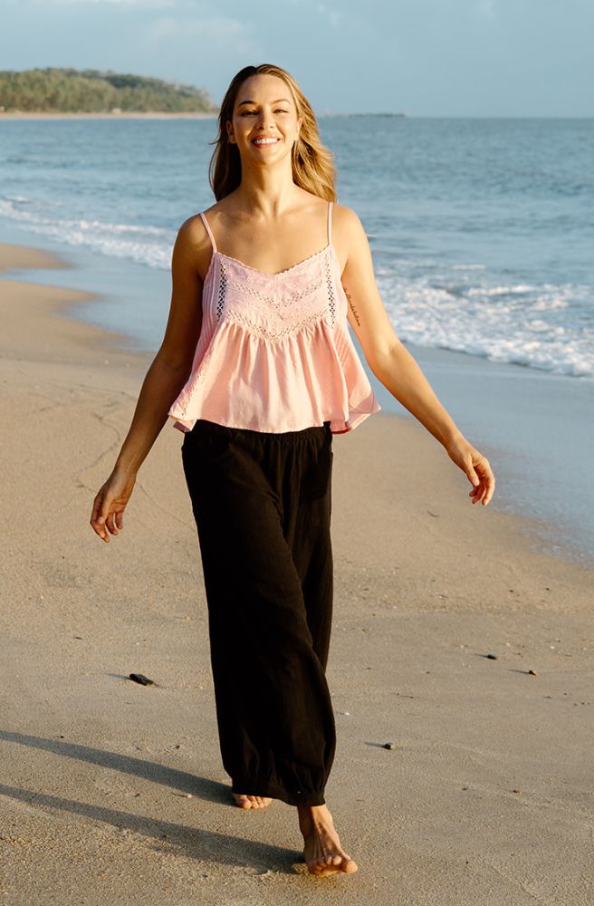 Ivy Lace Cami Dusky Pink