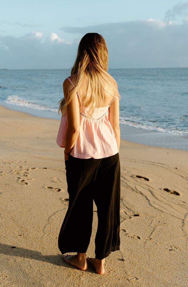 Ivy Lace Cami Dusky Pink