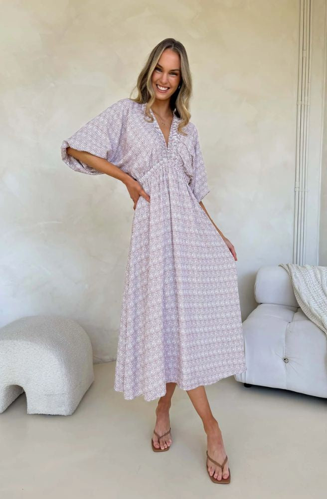 Atlas Camille Maxi Dress, Boho Resort Style Women’s Maxi