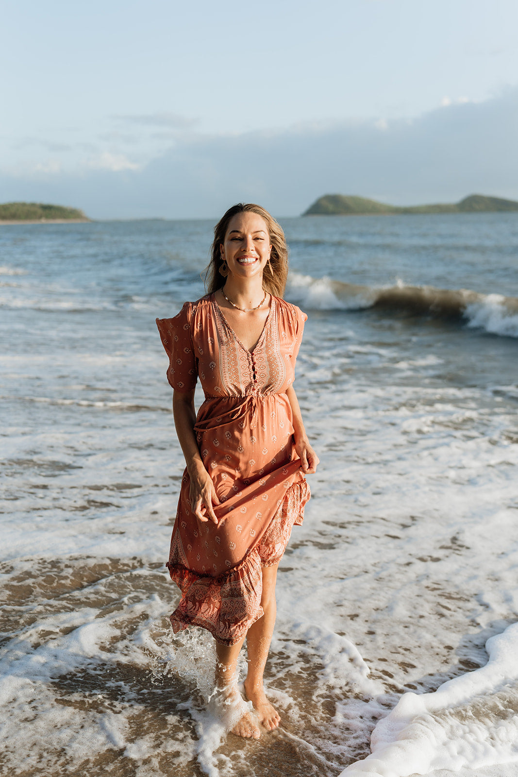 Bazaar Boho Dress, Women's Boho Style Midi Dress