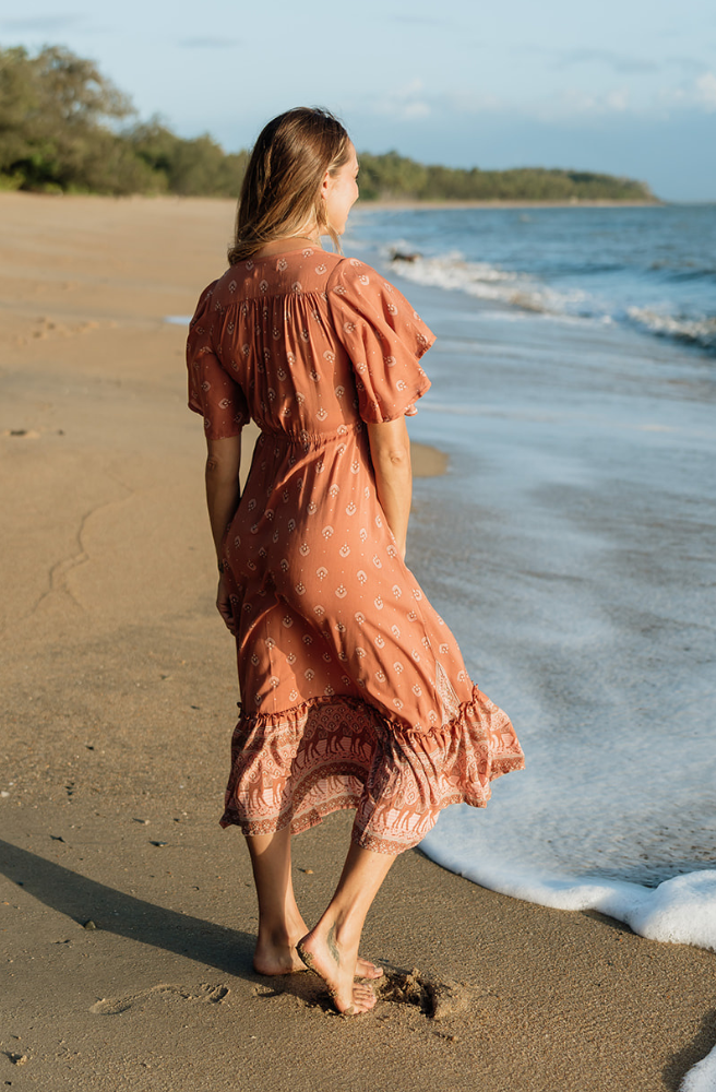Bazaar Boho Dress, Rear View