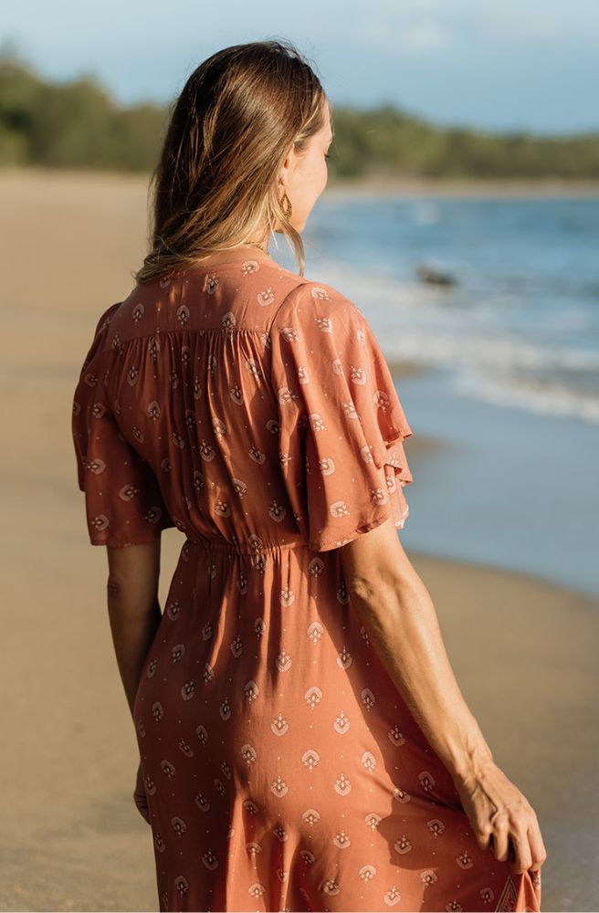 Bazaar Boho Dress, Rear View