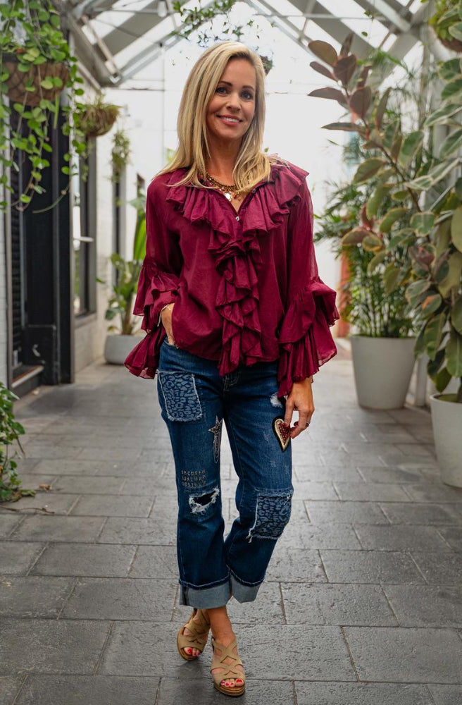 Bestie Heart Jeans, Full Length