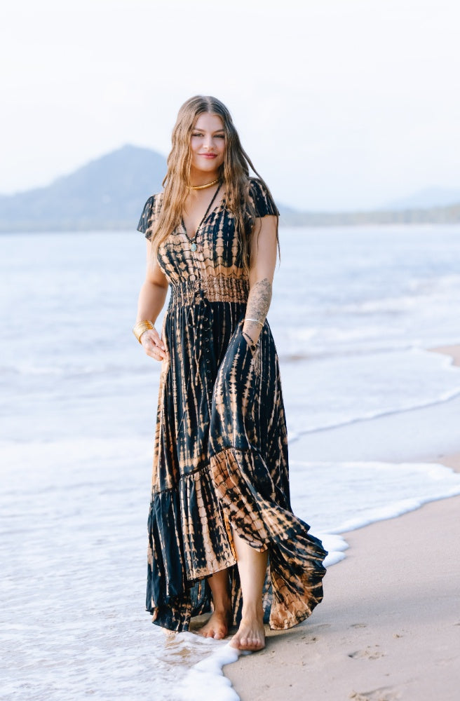 Bushfire Nafisa Maxi Dress, Womens Full Length Bohemian Style