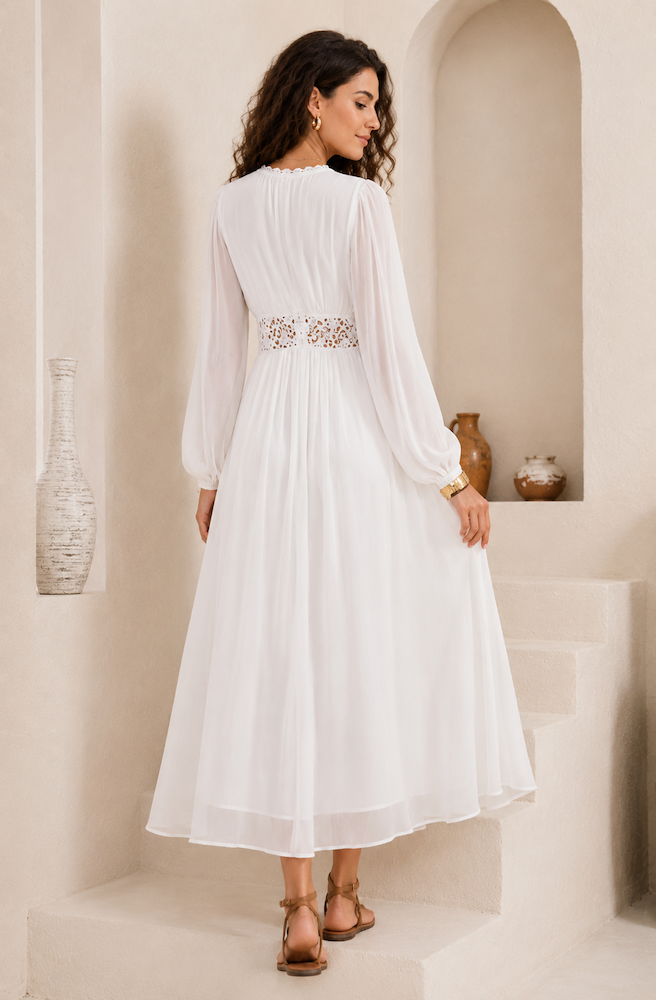 Ivory Whisper Maxi Dress