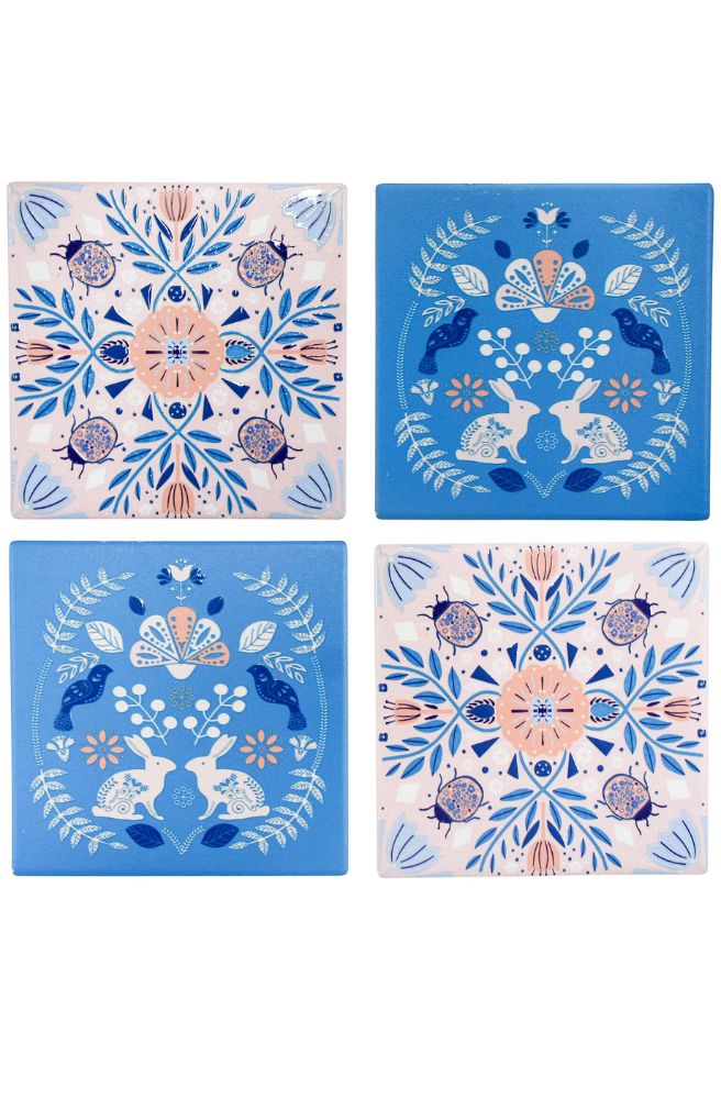 Coasters S/4 Folsky Pinks