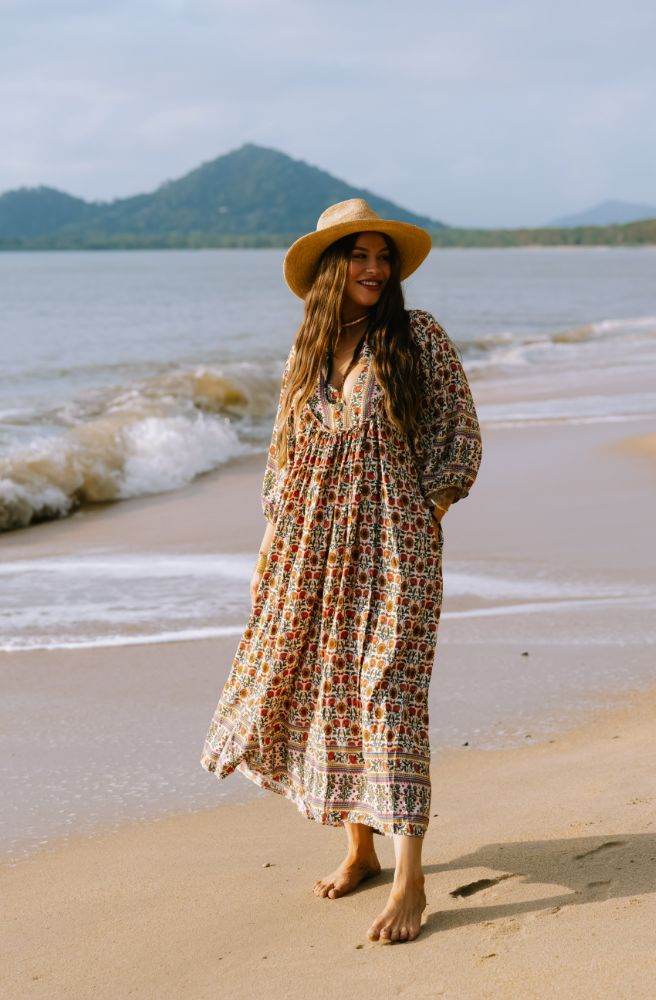 Jaase Harlowe Print Boheme Midi Dress
