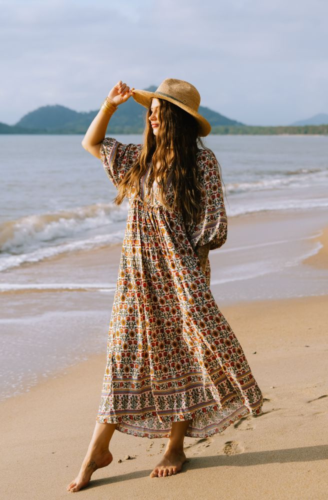 Jaase Harlowe Print Boheme Midi Dress