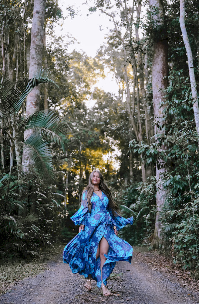 Lulu Print Saradon Maxi Dress
